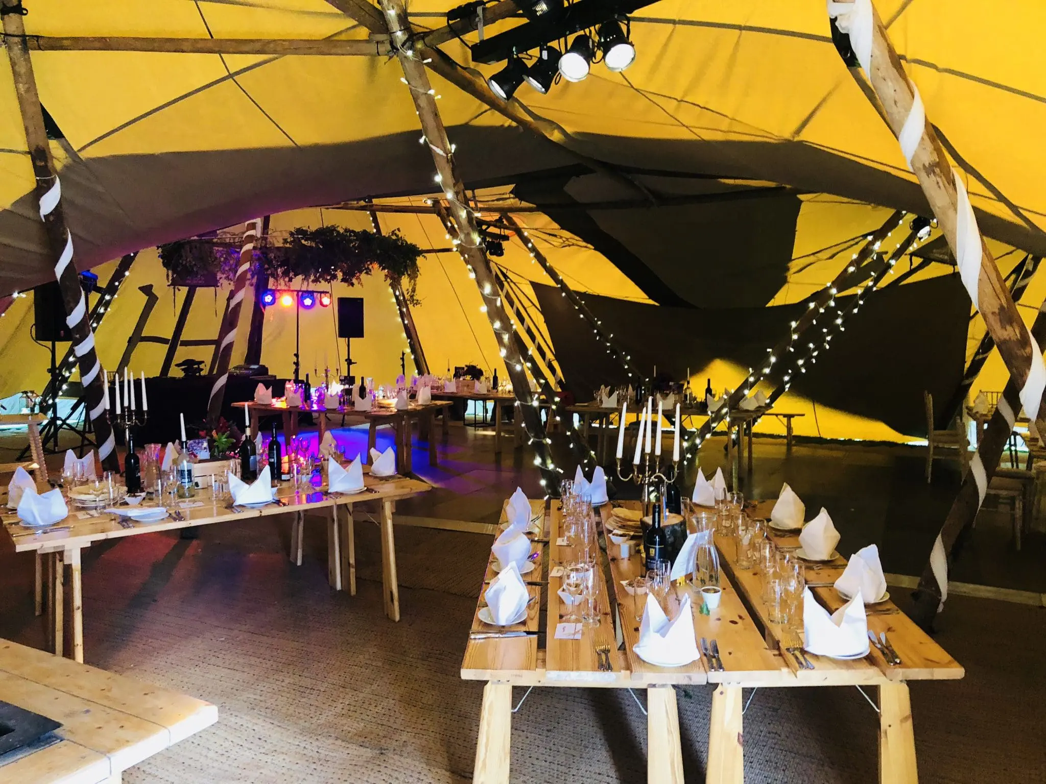 Tabla catering at a marquee event